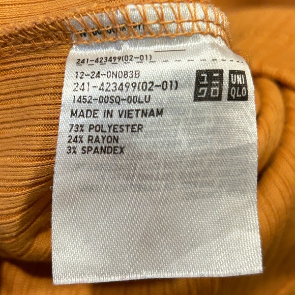 UNIQLO boatneck ribbed shirt - Small (Asian size) - Mustard - Picture 4 of 4